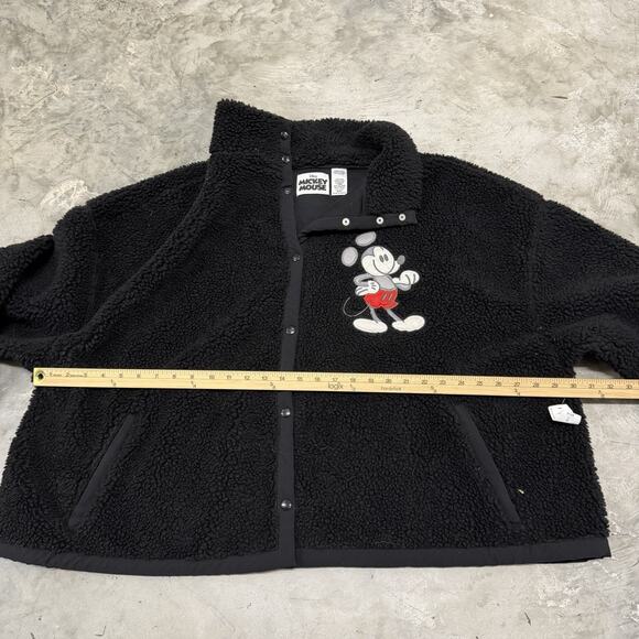 NEW Disney Jacket Womens 3X 3XL Black Mickey Mouse Fleece Mousewear Embroidered - Picture 4 of 8